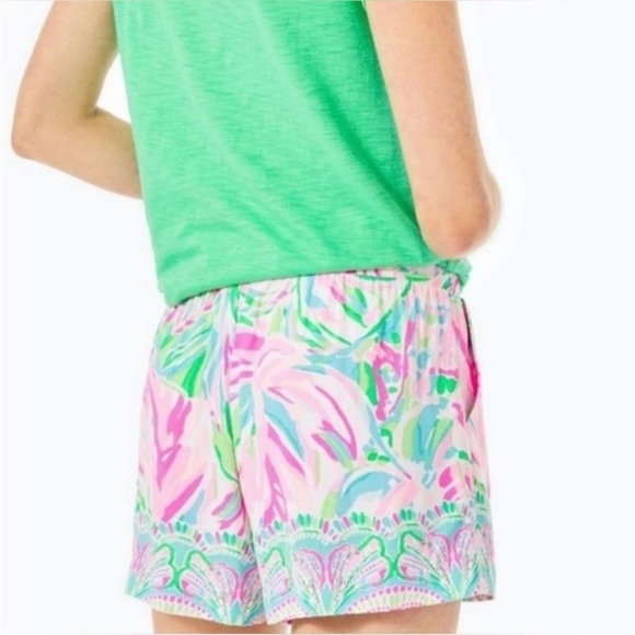 Lilly Pulitzer Katia Short Croc My World Tropical Hawaiian Cruise Vacation Sz XS - Picture 2 of 12